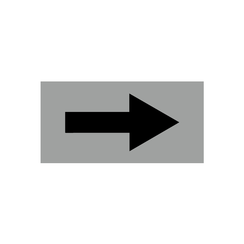 安赛瑞 15428 乙烯不干胶 管道流向箭头标识贴 10*20cm （单位：张）  灰黑