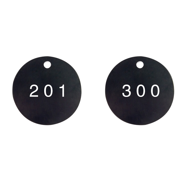 安赛瑞 14768 圆形塑料号码吊牌 Φ29mm 100个/包 （单位：包） 编号201-300 黑白