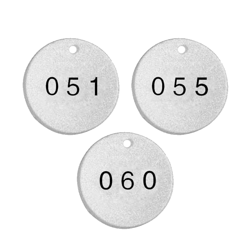 安赛瑞 14777 圆形反光塑料号码吊牌 Φ38.1mm 25个/包 （单位：包） 编号051-075 