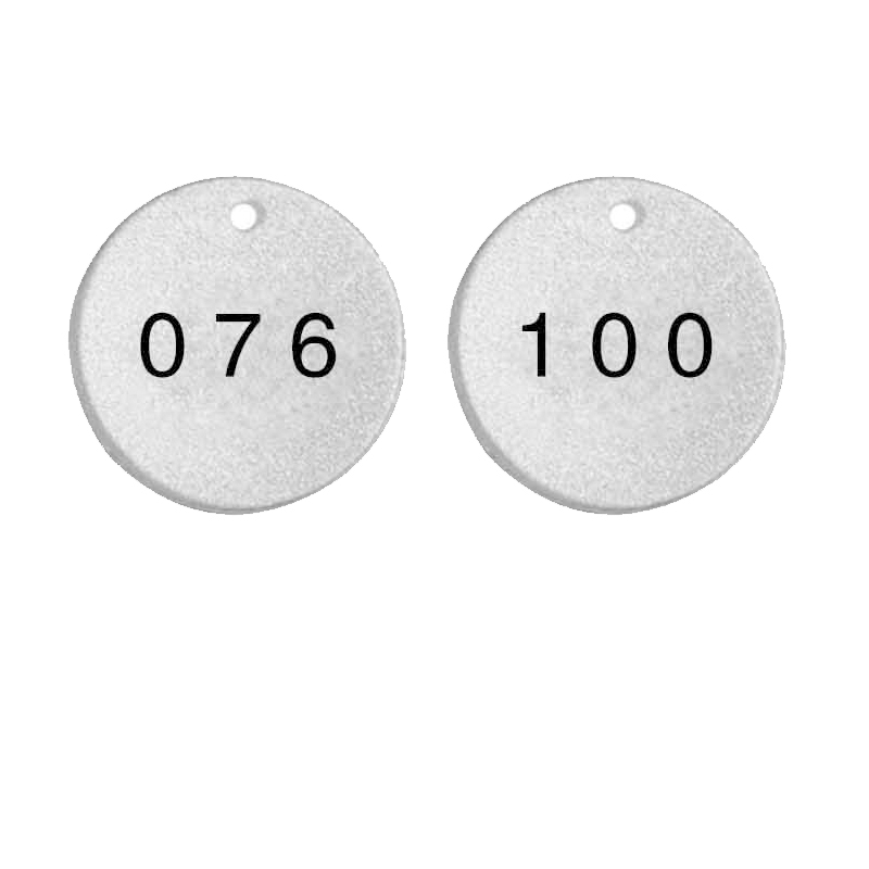 安赛瑞 14778 圆形反光塑料号码吊牌 Φ38.1mm 25个/包 （单位：包） 编号076-100 