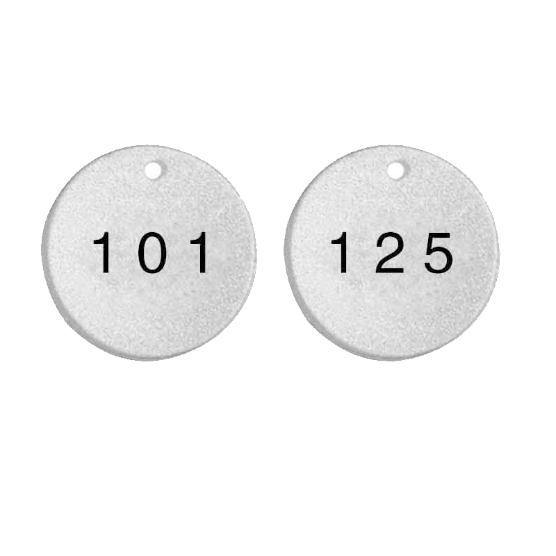 安赛瑞 14779 圆形反光塑料号码吊牌 Φ38.1mm 25个/包 （单位：包） 编号101-125 