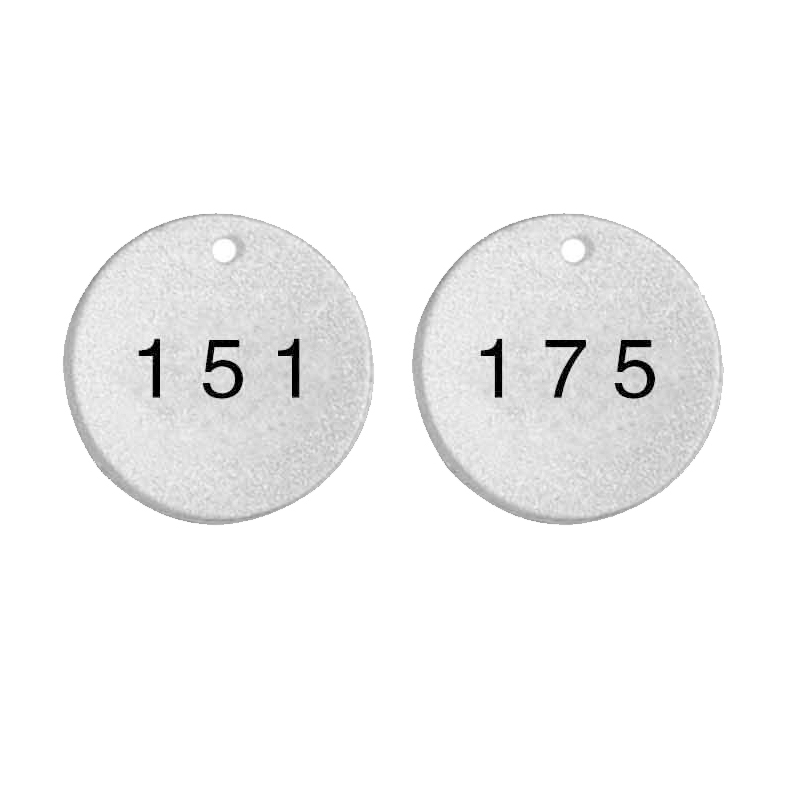 安赛瑞 14781 圆形反光塑料号码吊牌 Φ38.1mm 25个/包 （单位：包） 编号151-175 