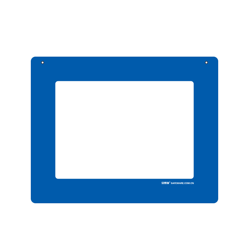 安赛瑞 12055 PVC材质 悬挂式区域标识框 398*522mm （单位：个）  蓝色