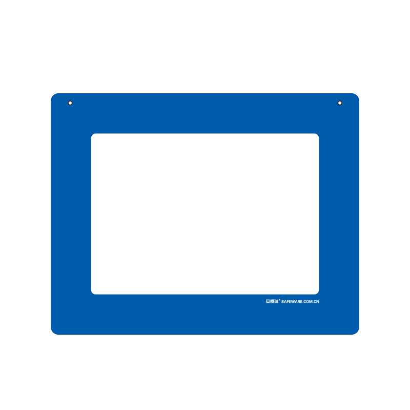 安赛瑞 12060 PVC材质 悬挂式区域标识框 398*312mm （单位：个） A4 蓝色