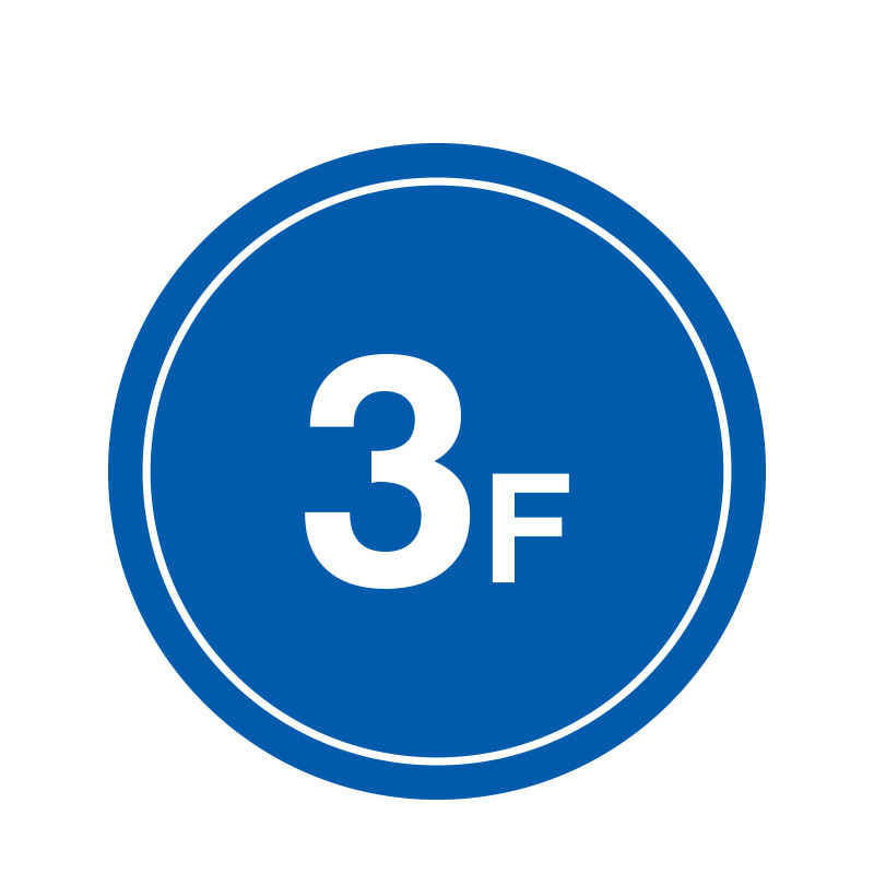 安赛瑞 39485 塑料板 楼层指示标识 &Phi;30cm （单位：个） 3F 