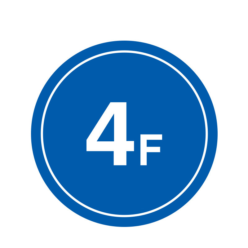 安赛瑞 39486 塑料板 楼层指示标识 &Phi;30cm （单位：个） 4F 