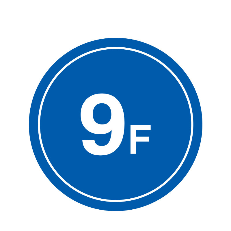 安赛瑞 39491 塑料板 楼层指示标识 &Phi;30cm （单位：个） 9F 