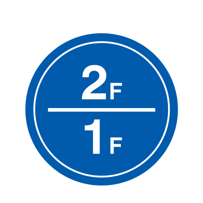 安赛瑞 39497 塑料板 楼层指示标识 &Phi;30cm （单位：个） 2F/1F 