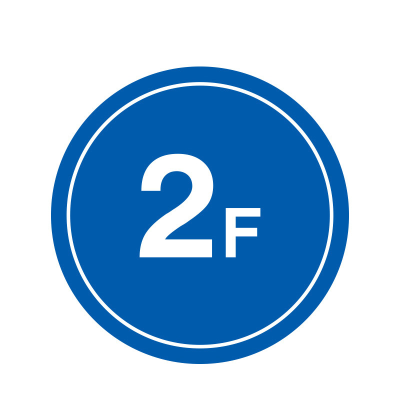 安赛瑞 39507 塑料板 楼层指示标识 &Phi;45cm （单位：个） 2F 