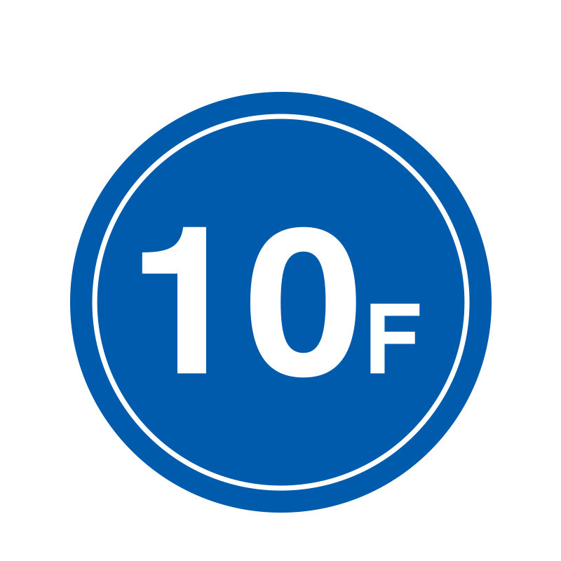 安赛瑞 39515 塑料板 楼层指示标识 &Phi;45cm （单位：个） 10F 