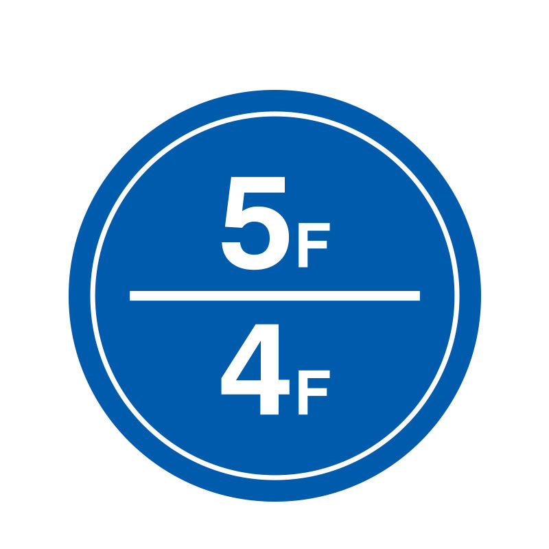 安赛瑞 39523 塑料板 楼层指示标识 &Phi;45cm （单位：个） 5F/4F 
