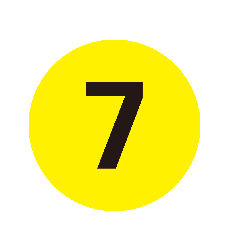 安赛瑞 12156 耐磨PC材料 耐磨库位编号地贴 Φ20cm （单位：个） 7 