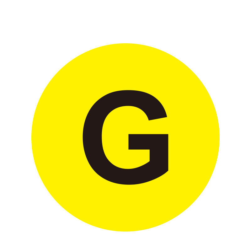 安赛瑞 12165 耐磨PC材料 耐磨库位编号地贴 Φ20cm （单位：个） G 