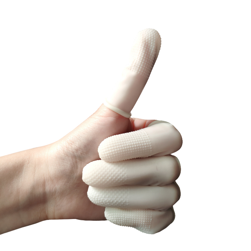 安赛瑞 12514 麻点防滑乳胶手指套 S 600只/包 （单位：包）  白色