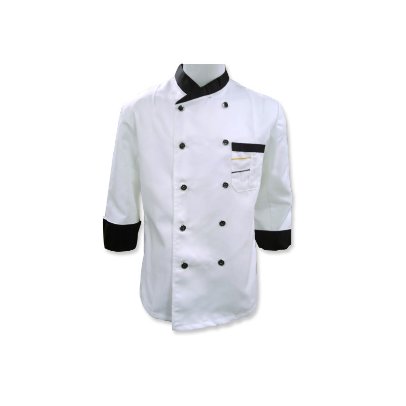 安赛瑞 10474 长袖厨师工作服 XXL 2件/包 （单位：包）  白色