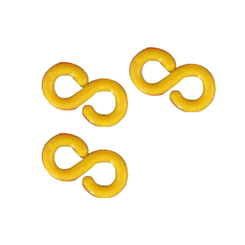 安赛瑞 10548 塑料链条S扣 小号 80个/包 （单位：包）  黄色