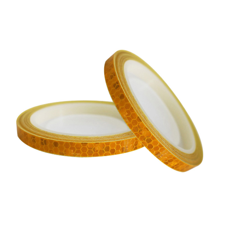 安赛瑞 13300 安全帽警示反光贴 1cm*8m 2卷/包 （单位：包） 晶格反光材料 黄色