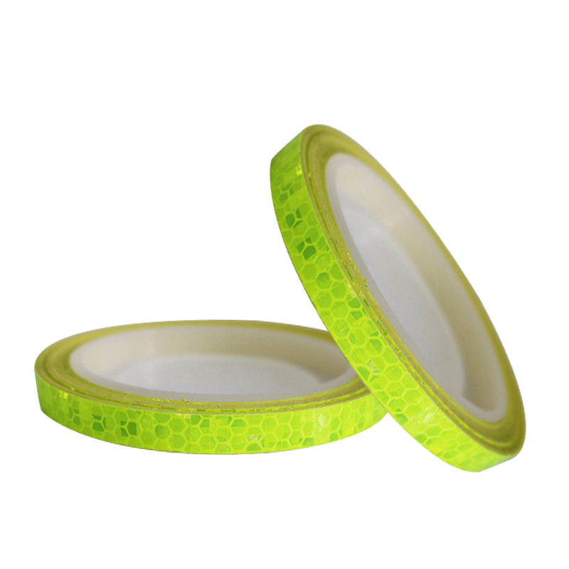 安赛瑞 13304 安全帽警示反光贴 1cm*8m 2卷/包 （单位：包） 晶格反光材料 荧光绿