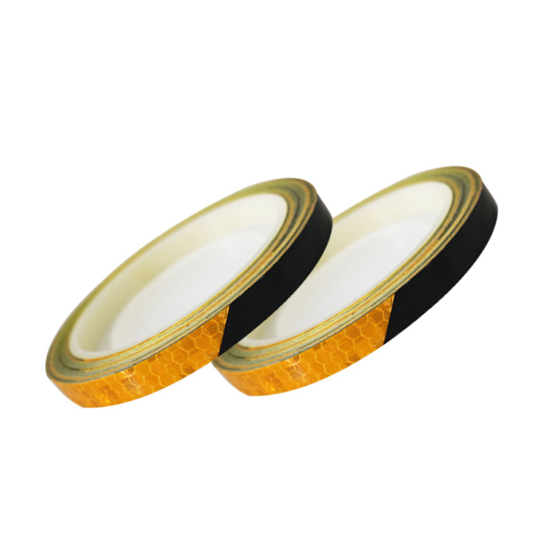 安赛瑞 13305 安全帽警示反光贴 1cm*8m 2卷/包 （单位：包） 晶格反光材料 黄黑