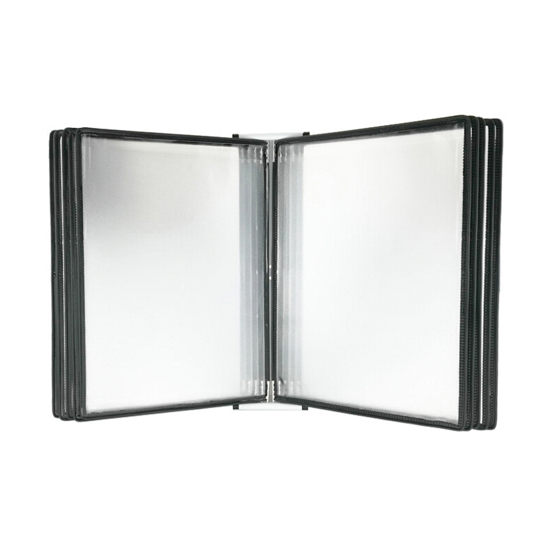 安赛瑞 12280 PVC材质 磁吸式壁挂文件展示架 46*33cm （单位：套） 含支架和10页文件夹 黑色