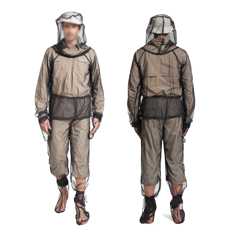 安赛瑞 10995 防蚊虫服套装 锦纶 M码 4件/套 （单位：套） 适合身高160-175cm 黑色