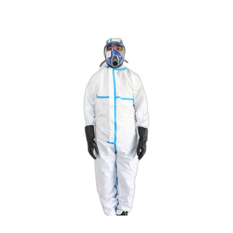 汉盾 HD-BP616胶条型 工业连体式防护服 XXXL码 （单位：件） 带帽 白色