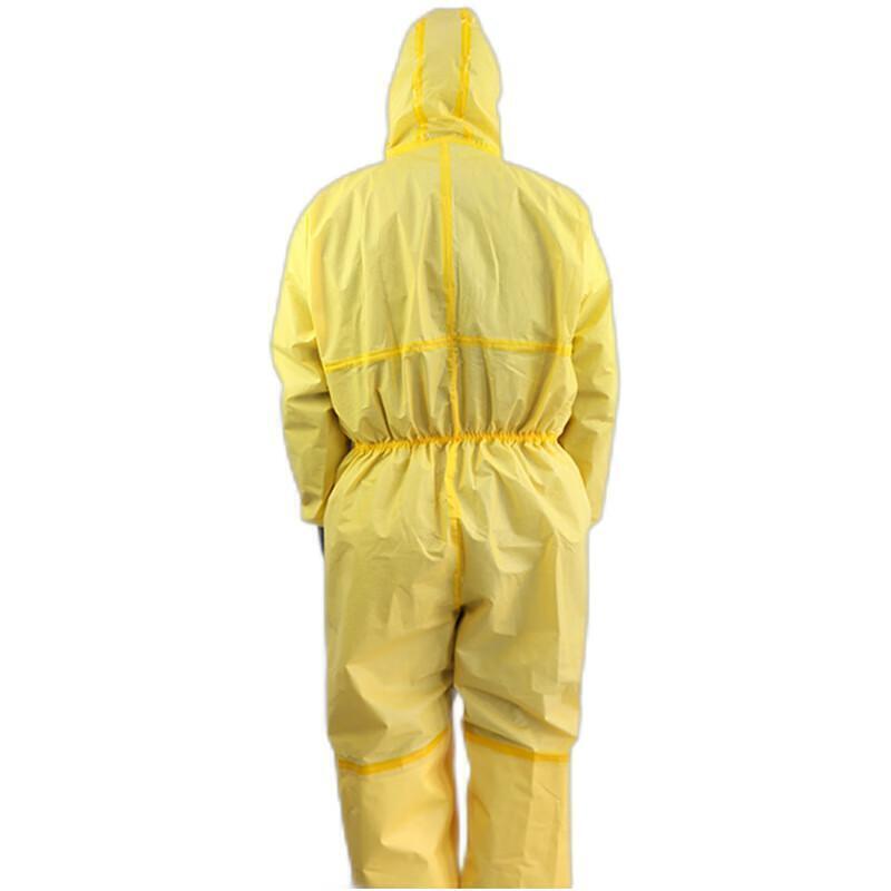 汉盾 HD-BP618 工业连体式防化服 M码 （单位：件） 带帽 黄色