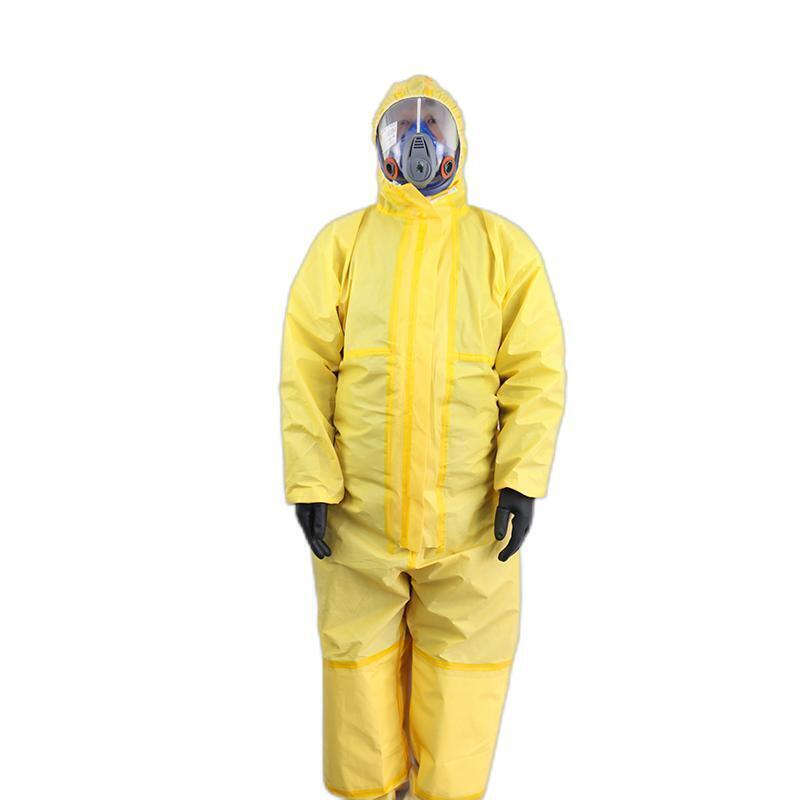 汉盾 HD-BP618 工业连体式防化服 L码 （单位：件） 带帽 黄色