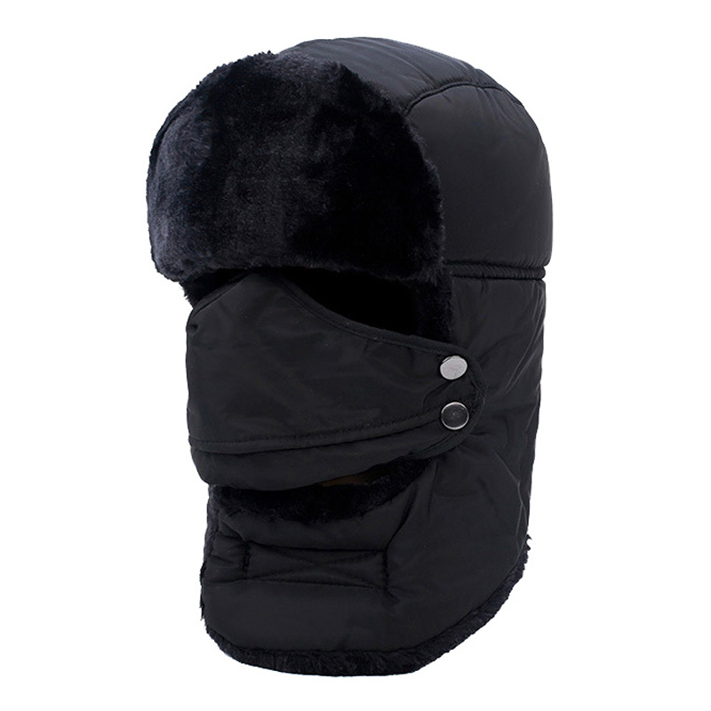 安赛瑞 25407 防寒帽 L码 头围约56cm （单位：个）  黑色