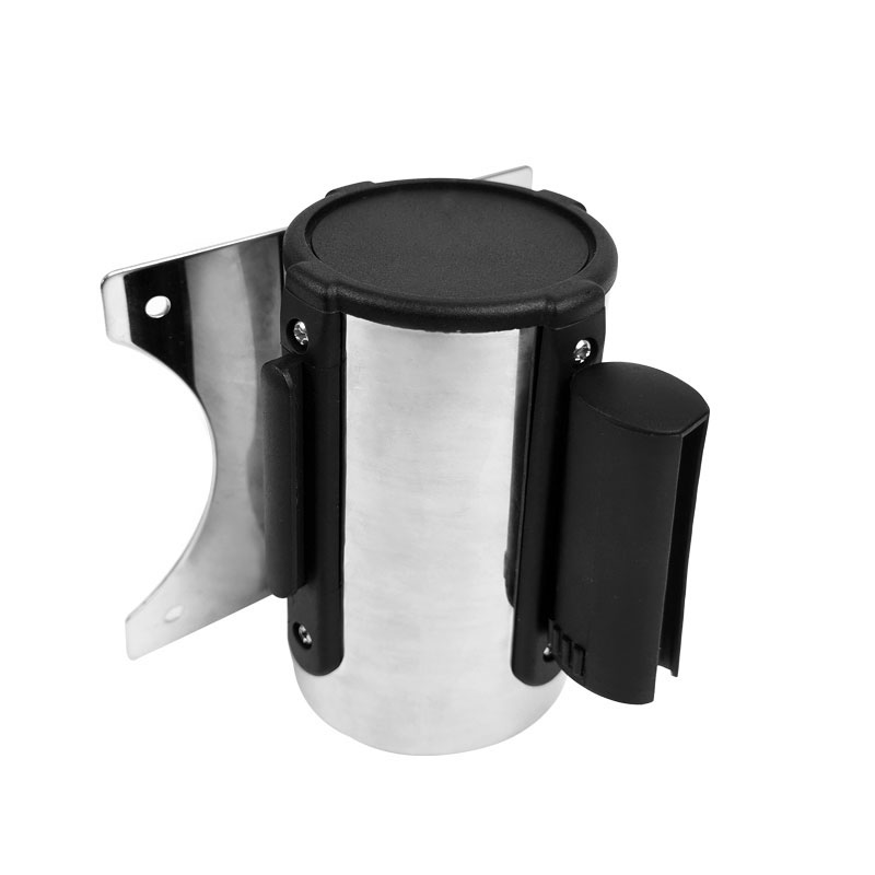 安赛瑞 25974 壁挂式不锈钢隔离伸缩带 组合式 不锈钢+尼龙 （单位：个）  黄色