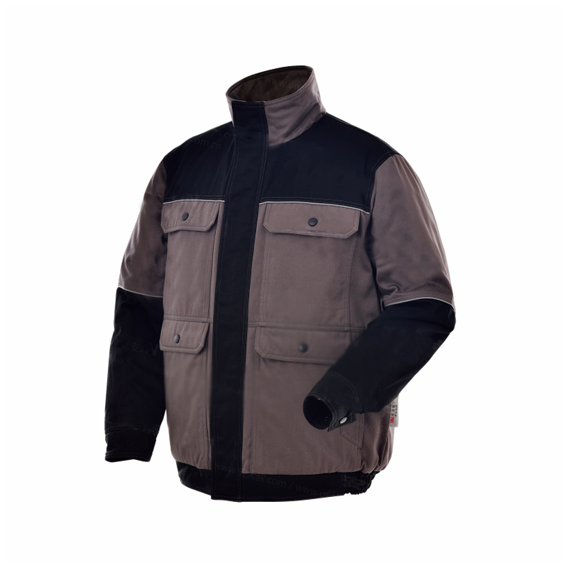 安大叔 JJ-B299 休闲棉衣 XL码 （单位：件）  黑拼灰