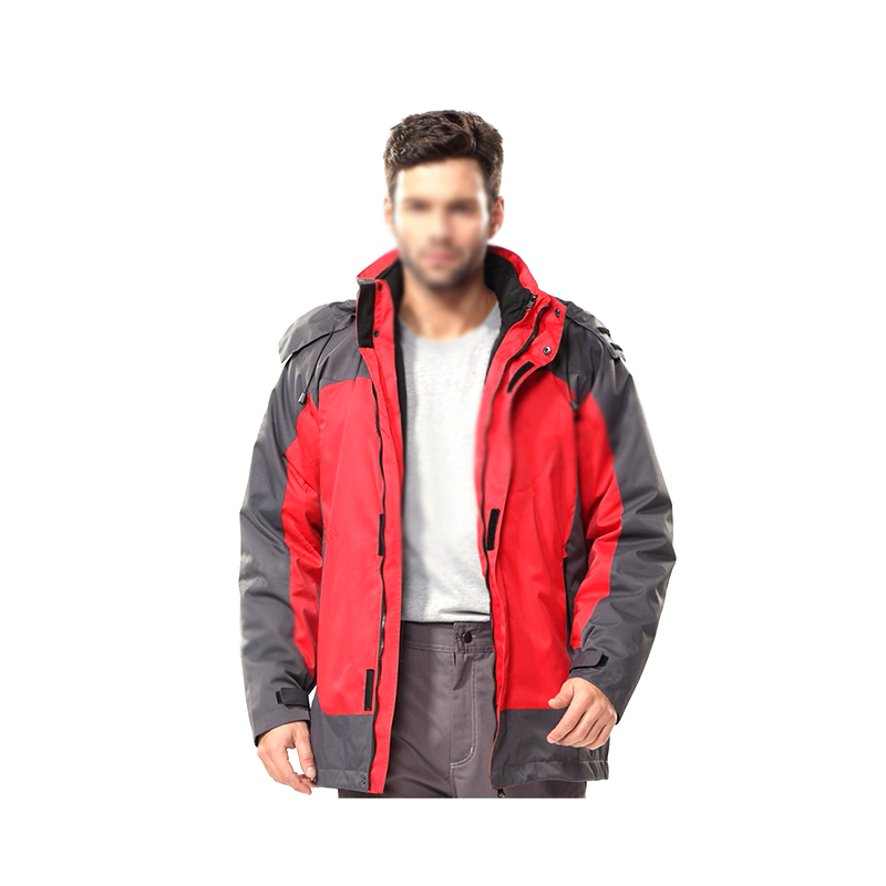 安大叔 JJ-B300 休闲冲锋衣 XL码 （单位：件）  红拼灰