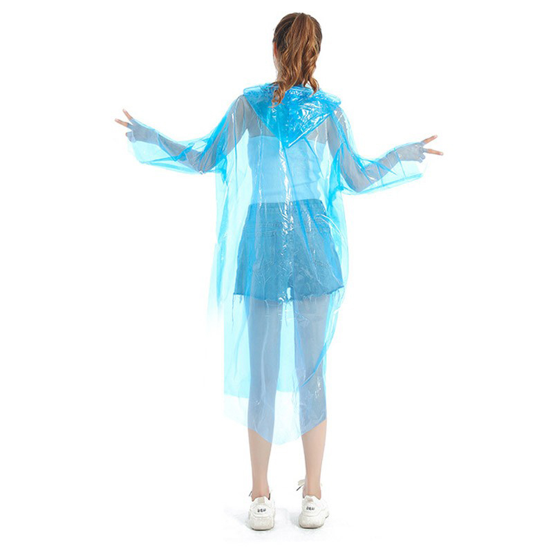 易美丽诺 LC0045 一次性雨衣 80g 10个/包 开扣带抽绳式 （单位：包）  