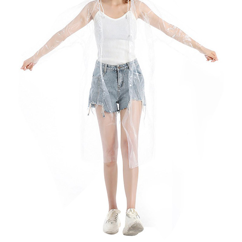 易美丽诺 LC0048 一次性雨衣 27g 10个/包 开扣带抽绳式 （单位：包）  