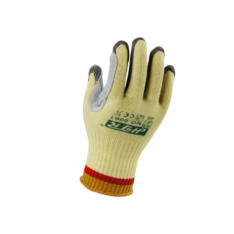 海太尔 0061 防割缝皮手套 均码 12双/打 （单位：包）  黄灰色