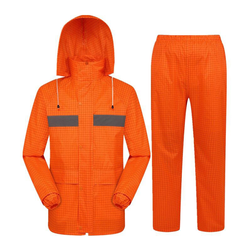 燕王 YW-667 防静电反光雨衣套装 XL码 （单位：套） 双层 分体式 桔黄色