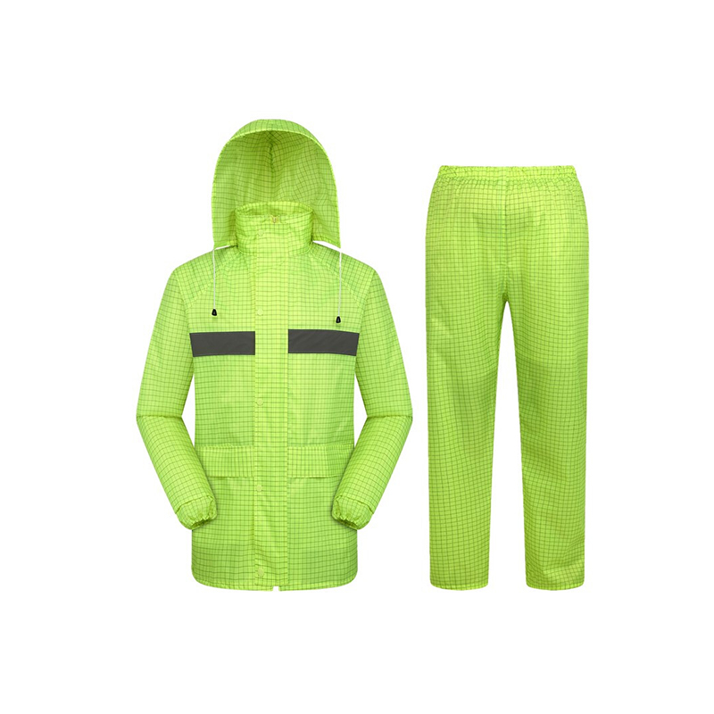 燕王 YW-667 防静电反光雨衣套装 L码 （单位：套） 双层 分体式 荧光绿