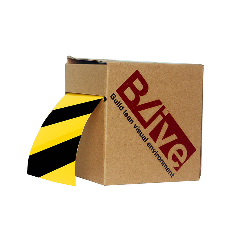 BLIVE BL-NTH-100-YB 地贴胶带 100MM*22M （单位：卷） 揭除无残胶聚酯 黄黑间隔