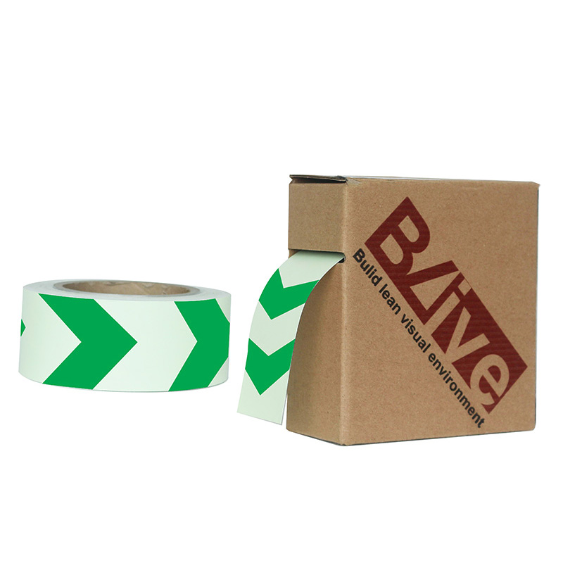 BLIVE BL-GW-50-A 警示划线自发光箭头胶带 50MM*4.5M （单位：卷） 工程反光膜+自粘性PET 