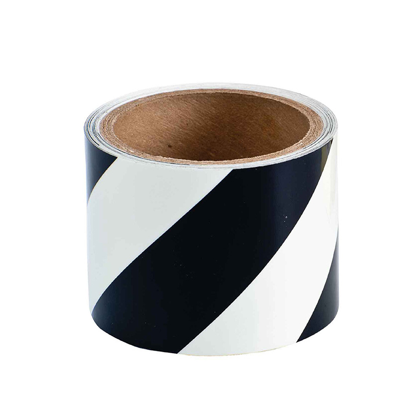 BLIVE BL-GW-100-SP 警示划线自发光地贴胶带 100MM*22M （单位：卷） 工程反光膜+自粘性PET 黑白间隔