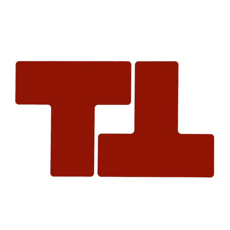 BLIVE BL-T-50-125-RD 划线区域定位地贴-T型 50*125MM 10片/包 （单位：包） 耐用乙烯 红色