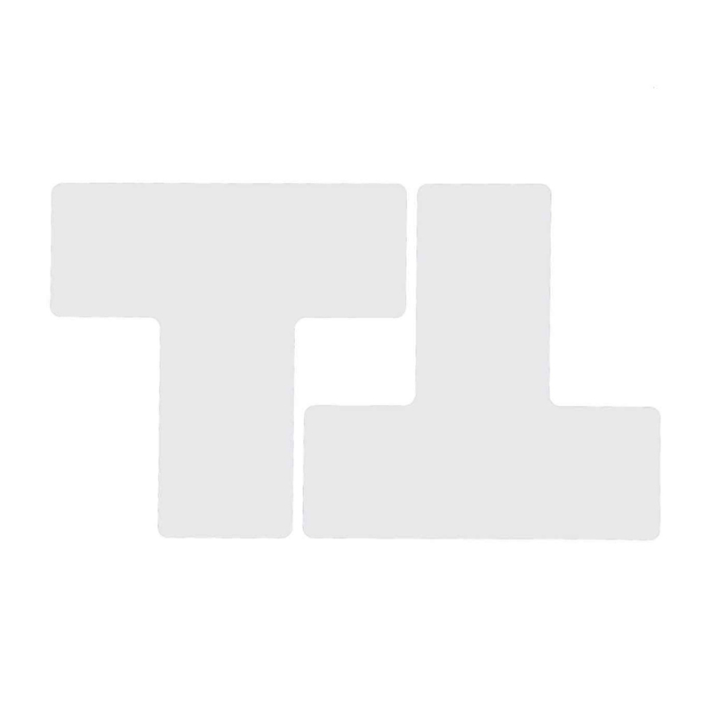 BLIVE BL-T-100-254-WT 划线区域定位地贴-T型 100*254MM 10片/包 （单位：包） 耐用乙烯 白色