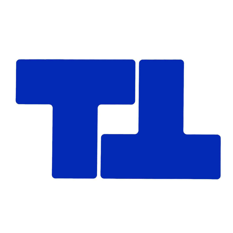 BLIVE BL-T-100-254-BL 划线区域定位地贴-T型 100*254MM 10片/包 （单位：包） 耐用乙烯 蓝色