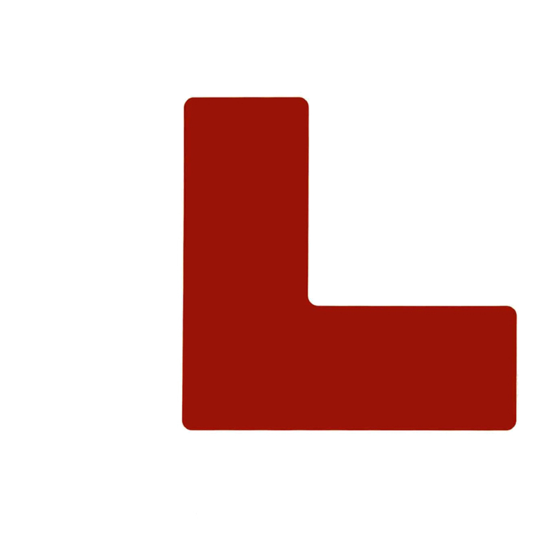 BLIVE BL-L-100-254-RD 划线区域定位地贴-L型 100*254MM 10片/包 （单位：包） 耐用乙烯 红色