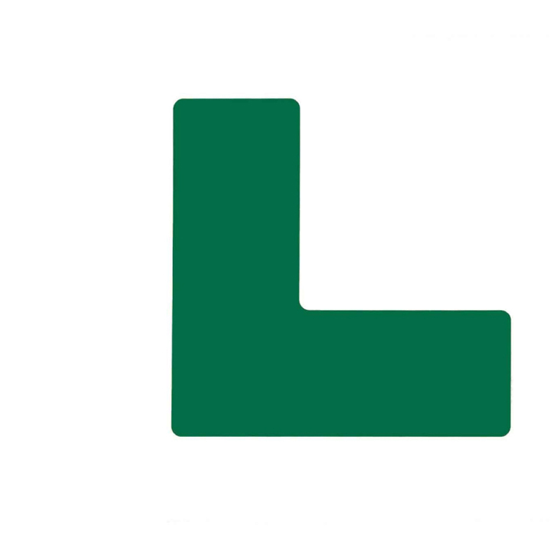 BLIVE BL-L-100-254-GN 划线区域定位地贴-L型 100*254MM 10片/包 （单位：包） 耐用乙烯 绿色