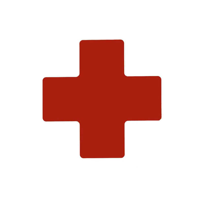 BLIVE BL-X-50-125-RD 划线区域定位地贴-+型 50*125MM 10片/包 （单位：包） 耐用乙烯 红色