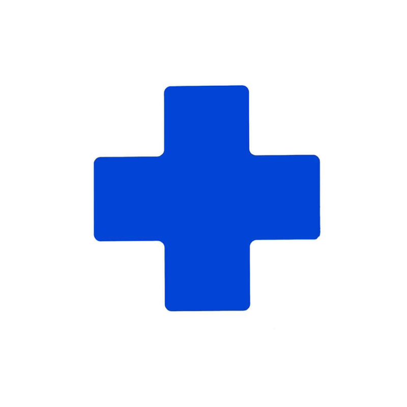 BLIVE BL-X-50-125-BL 划线区域定位地贴-+型 50*125MM 10片/包 （单位：包） 耐用乙烯 蓝色