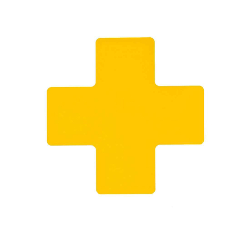 BLIVE BL-X-50-125-YL 划线区域定位地贴-+型 50*125MM 10片/包 （单位：包） 耐用乙烯 黄色