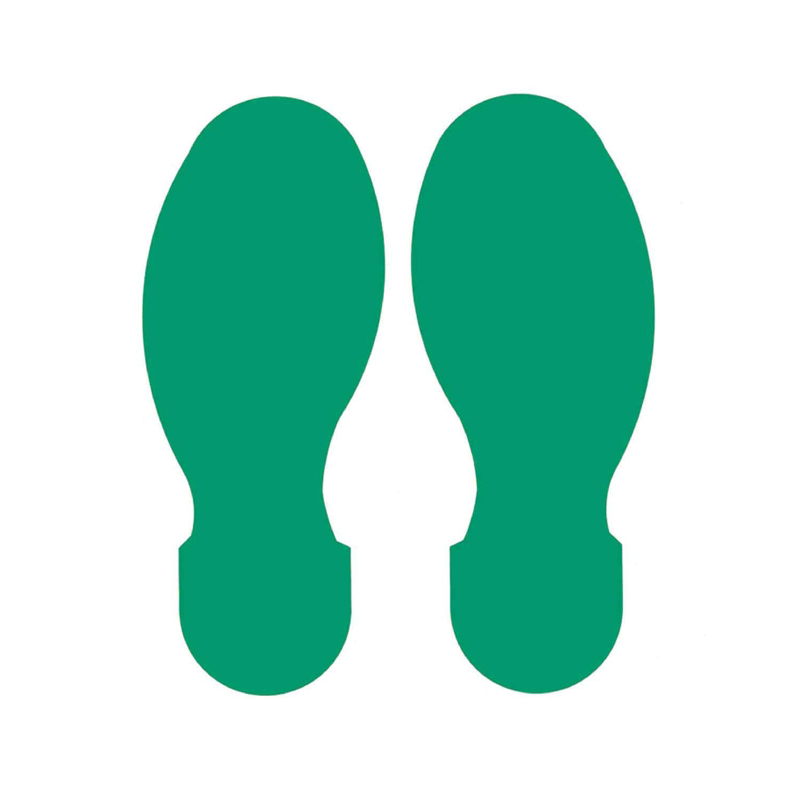 BLIVE BL-FT-89-254-GN 划线区域定位地贴-脚印 89*254MM 10片/包 （单位：包） 耐用乙烯 绿色