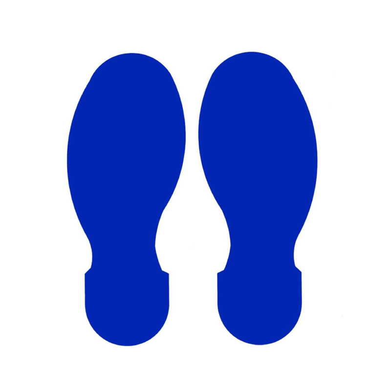 BLIVE BL-FT-89-254-BL 划线区域定位地贴-脚印 89*254MM 10片/包 （单位：包） 耐用乙烯 蓝色